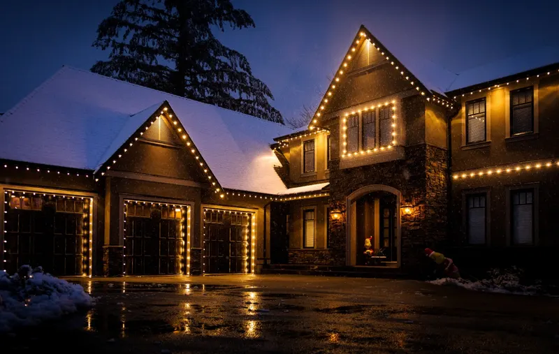 House lit by Trent Delgadillo in the Portland metro